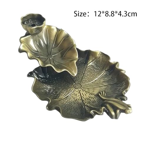 Bronze Incense Holder – Elegant Zinc Alloy Incense Holder with Pond Lotus Design for Home Décor & Meditation