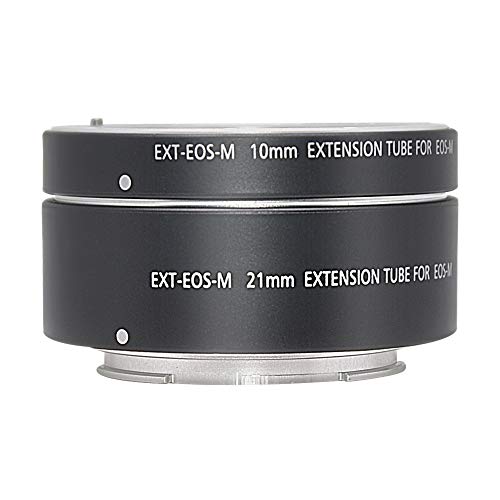 AF Auto Focus Macro Extension Tube Adapter Set for Canon EF-M EOS Mirrorless Camera Eos EOS-M M2 M3 M5 M6 M10 M50 M100(10mm,21mm) EOS-M mount 10+21mm