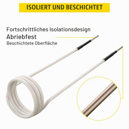 VEVOR Induction Heating Coil Set, 8 Pieces, Heat Resistant Induction Heating Tool with Flexibility and Long Life for Removing Rusty Screws and Nuts