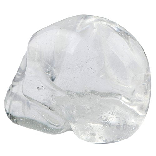SUNYIK Rock Quartz Carving Skull Stone Pocket Statue Figurine Decor 1" Pack of 5