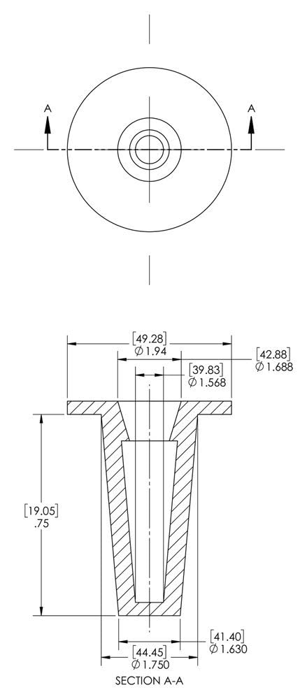 [Australia - AusPower] - Caplugs T-18X T Series – Plastic Tapered Cap and Plug, 40 Pack, Red LD-PE, Cap OD 1.568" x Plug ID 1.75" Protective Closures, Dust and Moisture Seals, MIL Spec, SAE Fittings, Hydraulic (99394308) 