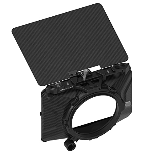 Foto4easy 4x4/4x5.65 Lightweight Mini Matte Box with 15mm Rod Support for DSLR Mirrorless Cameras,Compatible with 52mm/55mm/58mm/62mm/67mm/72mm/77mm/82mm Lens
