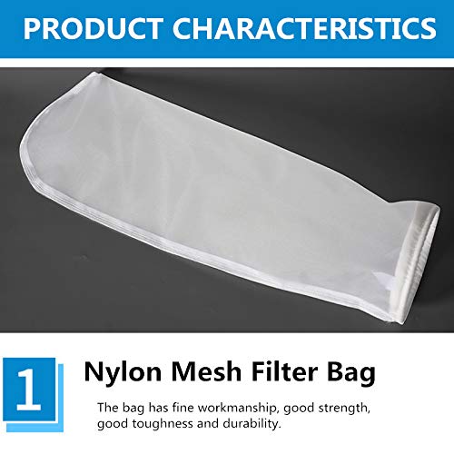 [Australia - AusPower] - Nylon Mesh Filter Socks Bag 7 Inch Ring 75 Micron by 16 Inch Long NMO Filter Bags -1Pack (75 Micron 7" x 16") 75 Micron 7" x 16" 