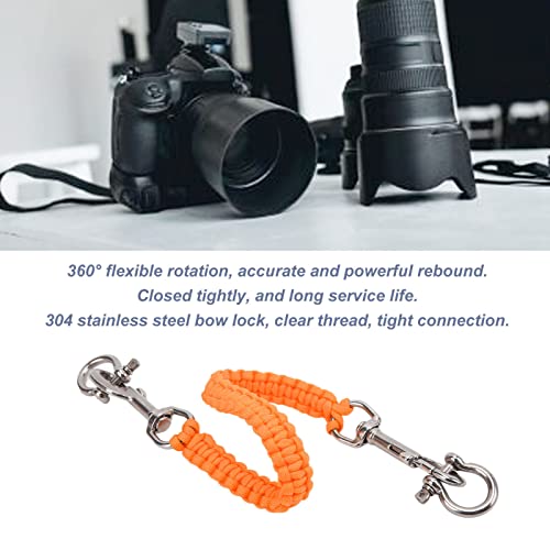 Alomejor Diving Camera Tray Handle Rope with 304 Stainless Steel Bow Buckle, 360° Rotation, for Underwater Photography