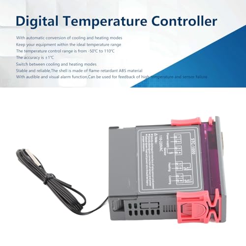 [Australia - AusPower] - Temperature Controller -1000 Cooling and Heating Digital Thermostat with Sensor Refrigerator and Fermenter(AC110~220V) 