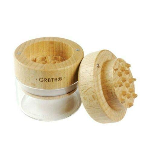 RYOT GR8TR Wood Mill with Transparent Pot Body and Beech Lid Beech Lid/Transparent Pot