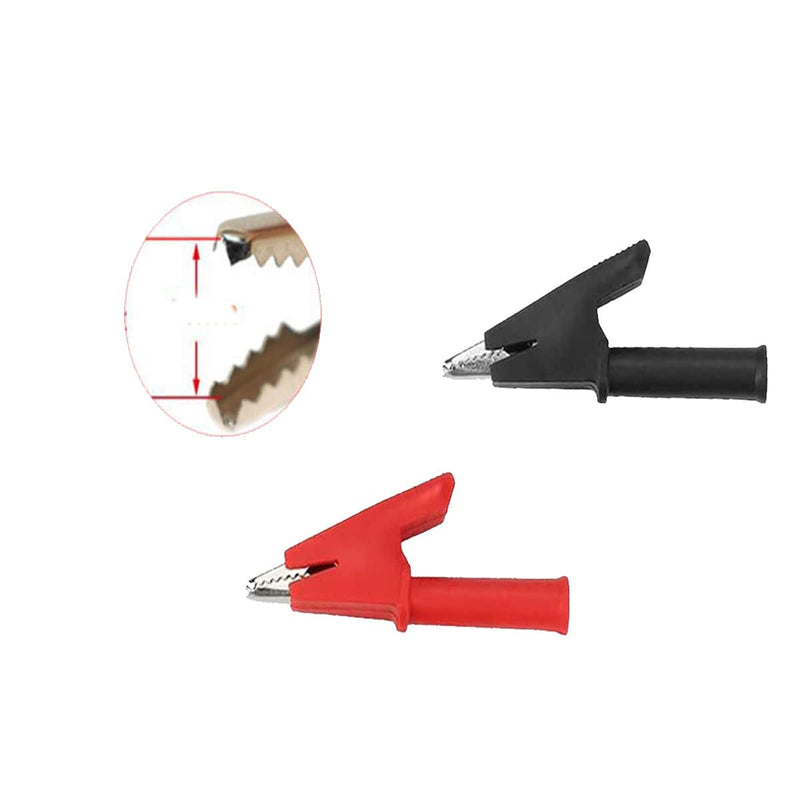 [Australia - AusPower] - 5sets Insulated Mini Test Alligator Clip 4mm Red Black Insulated Safety Multimeter Test Leads Alligator Clips Plug Connectors Heavy-Duty Insulated Alligator Clips 