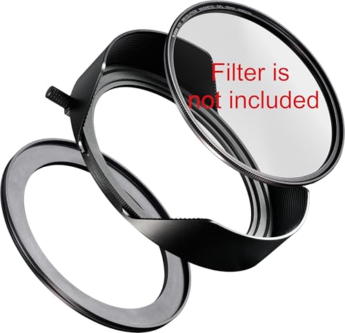 Kase Kanopy Magnetic Metal Lens Hood for Revolution/Revolution Plus 95mm Filters (Hood + 82mm Adapter) Hood + 82mm Adapter