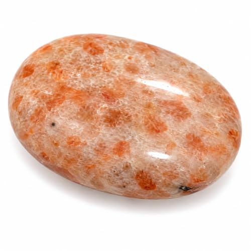 Pachamama Essentials Sunstone Palm Stone Polished - Pocket Stone for Anxiety Healing - Meditation (Sunstone)