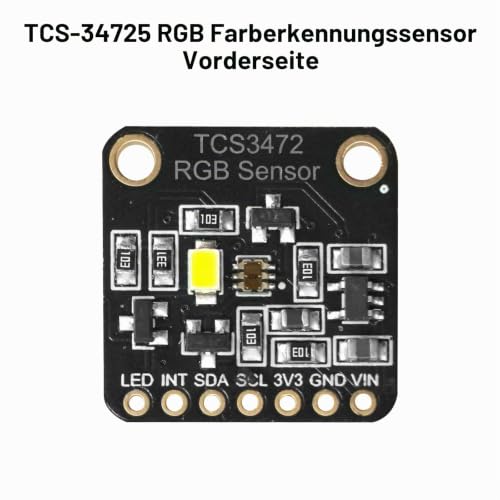 TCS-34725 RGB Light Color Module AYWHP 2 Pieces RGB Light Color Sensor Color Detection Sensor Color Meter Photoelectric Sensor Compatible with Arduino
