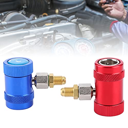 R1234Yf Adapter, Professional Quick Couplings, Air Conditioning Service Port Adapter, Fits R1234Yf Refrigerant, R1234Yf to R134A Adapter Quick Couplings