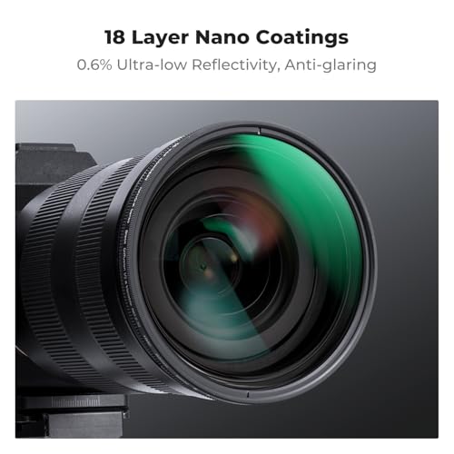 K&F CONCEPT 49mm Black Diffusion Mist 1/8 & Variable ND2-32 in-1 Filter