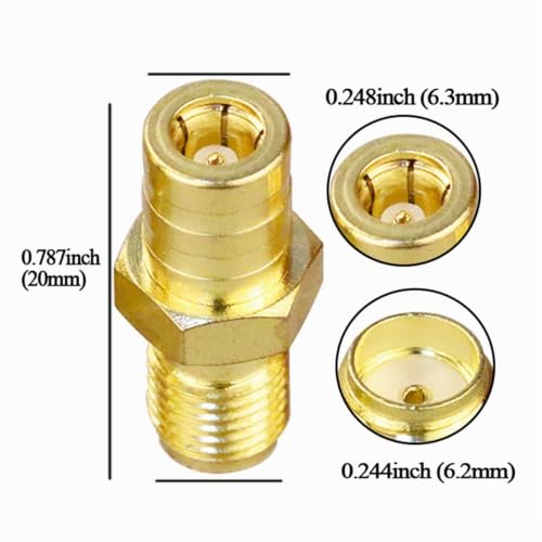 TUOLNK SMA to SMB Adapter SMB Female to SMA Female Coaxial Plug for Coaxial Cable Radio Antenna Pack of 2 SMA Female to SMB Female