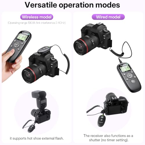 Rechargeable Wireless Timer Camera Remote Shutter Release for Nikon