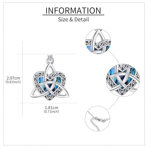 MONGAS Arrowhead/Celtic Knot/Tree of Life/Cherry Blossom Urn Necklace Sterling Silver Created Turquoise Arrowhead Pendant Arrow Viking Jewelry for Men Celtic Knot