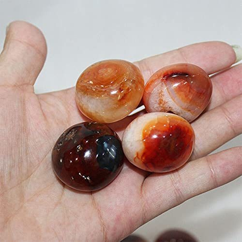 Acxico 1Pcs 30G Natural Red Carnelian Agate Crystal Energy Palm Stone Reiki Healing Gemstone