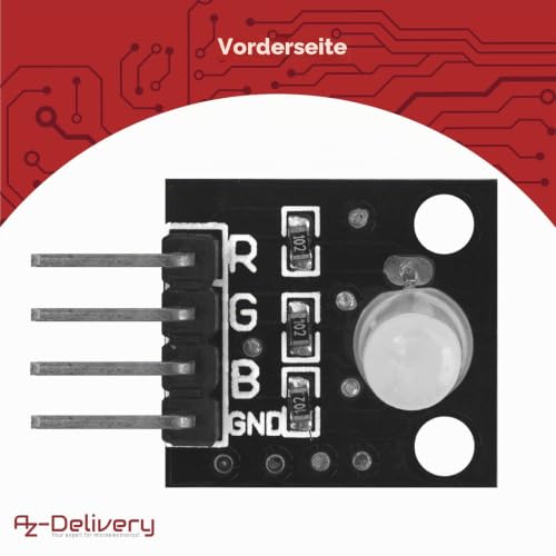 AZDelivery 3 x KY-016 FZ0455 3-Colour RGB LED Module 3 Colour Compatible with Arduino and Raspberry Pi Includes eBook