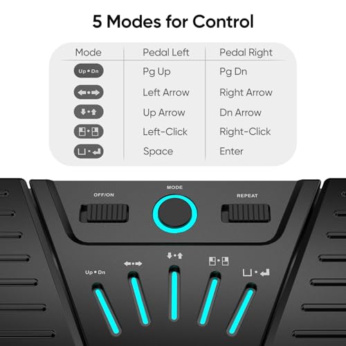 Wegrower Wireless Page Turner Pedal for Musical Instruments
