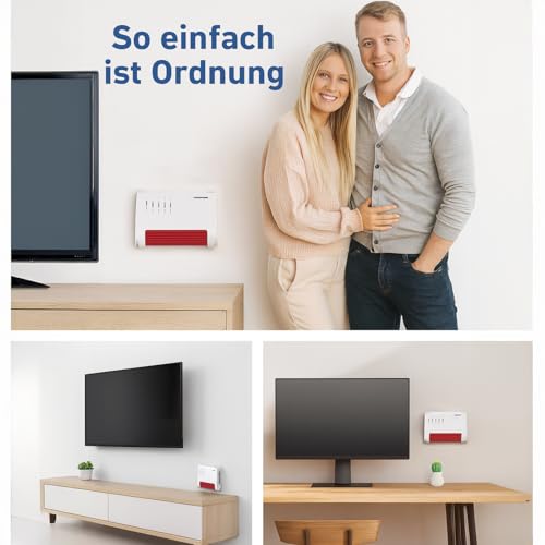Wall Mount for Fritzbox 7690 6670 5690 5590 Fiber, 4690 & 7590 AX - Sturdy Bracket for Better Ventilation & Secure Holder Even Under Table and Ceiling - Not for 7590 (without AX)