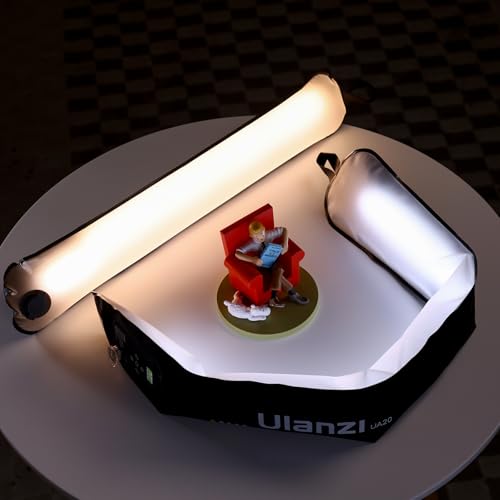 ULANZI UA20 Inflatable Tube Light, 20W Bi-Color Magnetic LED Air Tube Video Light Wand for Photography, 2700K-6500K CRI95+ 1/4" Mount Portable Inflatable Lights Bar for Photo/Vlog/Live Stream/Painting Medium