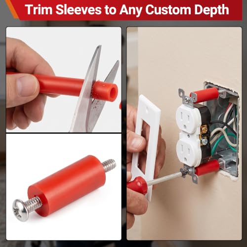 FIMXSD 104-piece electrical box outlet spacers and 6-32 screw extender kit