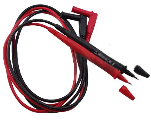 [Australia - AusPower] - Retractable PVC Tip Test Lead Set, Right Angle,adjustable length Red+black 