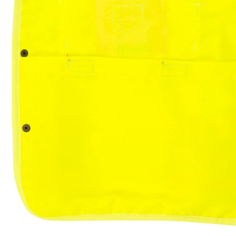 Pioneer Hi Vis Surveyor's Safety Vest - Engineer Style - Breathable Mesh & Reflective Tape - 7 Pockets - Hi Vis Yellow/Green Medium