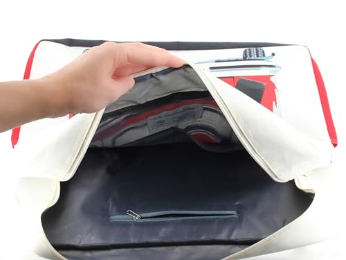 BRISA VW Collection - Volkswagen Large Shopping bag, Shopper bag, Beach bag Bus Front/Red