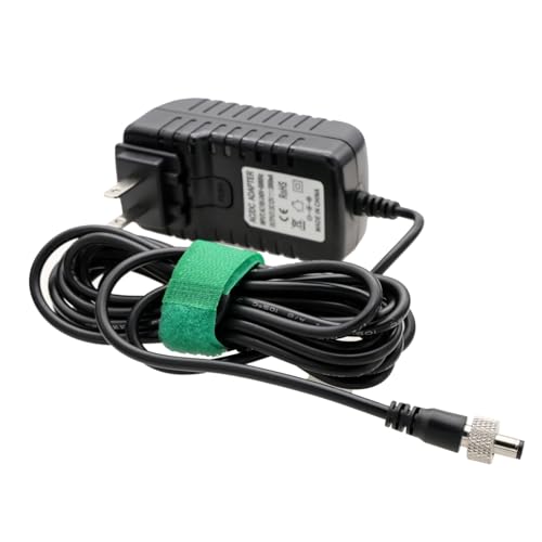 12V Locking DC Power Supply for Blackmagic Studio Camera 4K 6K Pro, Video Assist 5" 7" Monitor, Atomos Ninja V Inferno, Hollyland Mars 400s, SmallHD 702 Video Wireless Transmission Straight DC, 12V 3A