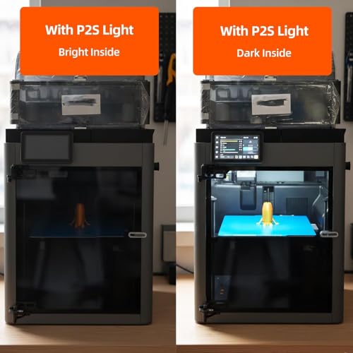 COB LED Light Front Replacement for BambuLab P2S: Plug and Play Accessories - Flexible High Density Uniform Light Bar to Provide Supplementary Lighting for 3D Printer Chamber