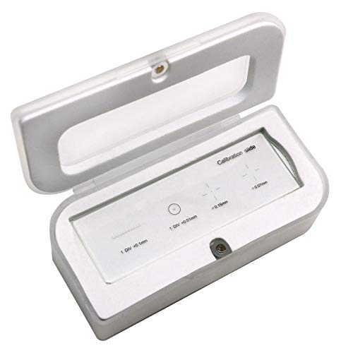 [Australia - AusPower] - Microscope Stage Micrometer Calibration Slide (TCM-H) with 4-Scales and 0.01mm Line Resolution 
