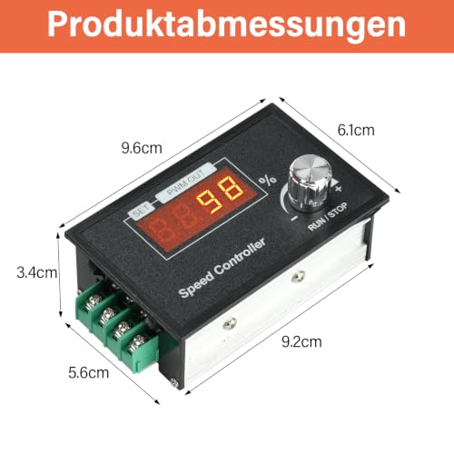 Aideepen PWM Motor Speed Controller, DC 6-60V 12V 24V 36V 48V 30A DC Motor Speed Controller, Speed Adjustable Stepless Regulator Motor Rotary Knob With rotary knob