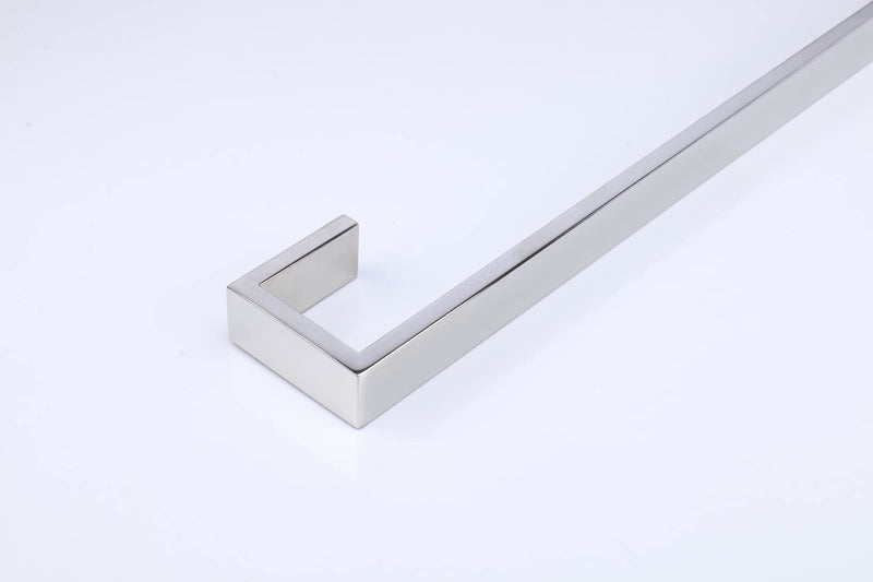 TocTen Bath Towel Rack - Square Base Thicken SUS304 Stainless Steel Towel Bar for Bathroom, Bathroom Bar Accessories Towel Rod Heavy Duty Wall Mounted Towel Holder (Polish Chrome, 16 Inch) Polish Chrome