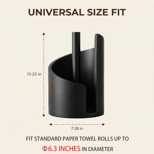 Black Paper Towel Holder, Countertop Paper Towel Holder Wooden