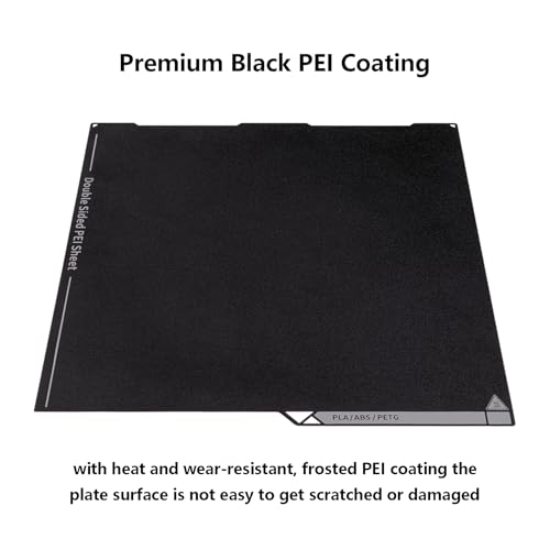 Double Side Black PEI Build Plate for Anycubic Kobra 3, 3D Printer Dual Side Textured PEI Print Bed Platform for Kobra 3, Kobra 3 Combo 3D Printer Platforms Double Black PEI