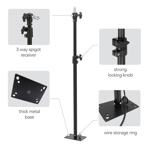 PHOCUS Photography Studio Wall Mount Boom Arm, 40 Inch with 5/8" Stud