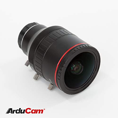 Arducam 2.8-12mm Varifocal C-Mount Lens for Raspberry Pi HQ Camera, with C-CS Adapter, Industrial Telephoto Lens