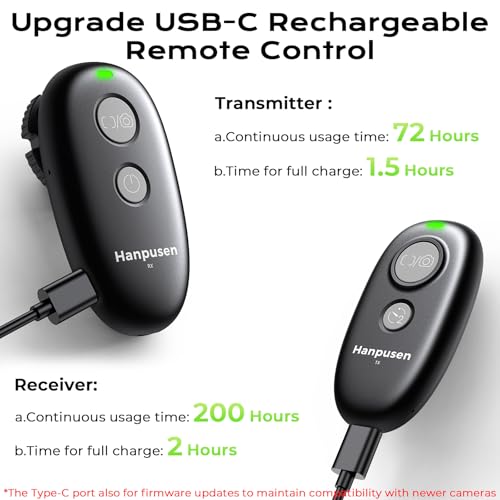 Hanpusen Rechargeable Camera Remote Shutter Release for Nikon