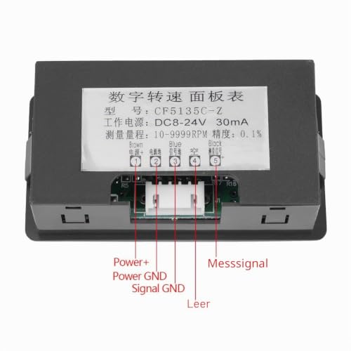 4 x Digital Speedometer Red/Blue LED + NPN Hall Proximity Switch Sensor (Red Color)