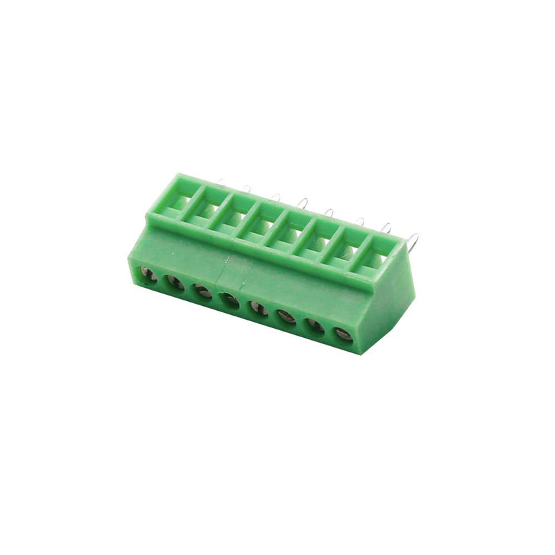[Australia - AusPower] - 15PCS G/KF128 8 Pin 2.54mm Pitch PCB Screw Terminal Block Connector 150V 6A PCB Mount Screw Terminal Block Connector (Green) 