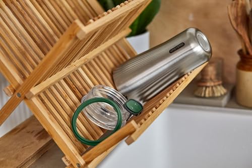 BLACK + BLUM - Insulated Tumbler - 18/8 Stainless Steel Vacuum Insulated Travel Tumbler with Leak Proof, Lockable Lid - Keeps Hot for 6hrs, Cold for 8hrs, Olive - 600ml