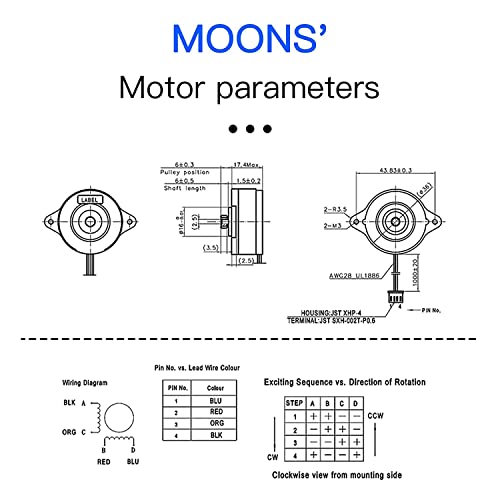 Moons Nema14 36mm Pancake Motor with 8 Tooth Gear, 17MM Enhanced Stepper Motor Compatible with Orbitor/Sherpa Extruder, Ender 3 Pro V2/Vorn 2.4 / BLV / CR10 3D Printer Direct Drive Upgrade