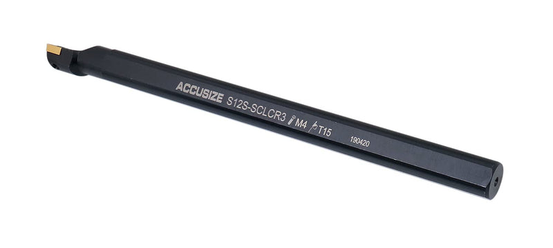 [Australia - AusPower] - Accusize Industrial Tools 3/4'' x 10'' Overall Length, Rh Sclcr Indexable Boring Bar with Ccmt32.5 Carbide Inserts, P252-S407 3/4" with CCMT32.5 insert 
