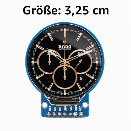 ARCELI 3pcs GC9A01 1.28 Inch Round TFT Display for Arduino, RGB IPS HD 240 x 240 Resolution SPI Interface LCD Display Module for Display Devices, Real-time Monitoring and Instrument Display