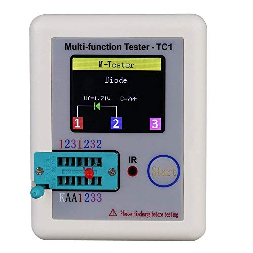 DollaTek 1.8 Inch Colorful Display Pocketable Multifunctional TFT Backlight Transistor LCR-TC1 Tester for Diode Triode Capacitor Resistor Transistor LW21
