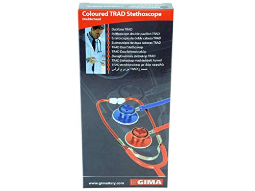 TRAD color single head stethoscope, red color, lightweight aluminum frame Dual Head Stethoscope
