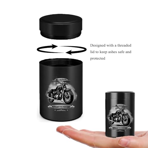 Small Urns for Human Ashes 2.75 Inch Mini Cremation Urn for Ashes Adult Aluminum Motorcycle Memorial Ashes Keepsake Urn Sharing for Female Male-1pcs 1pcs-Motorcycle