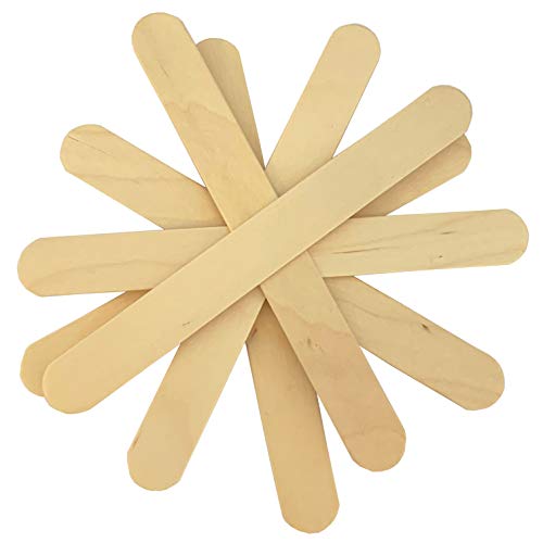 100 Wooden Sticks and Wooden Mouth Spatula 100 pieces (Pack of 1)
