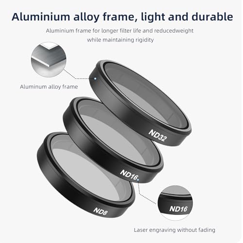 Camera Lens Filter Set for DJI Action 5 pro/4/3,4 Pack CPL ND32 ND16 ND8 Action 5/4/3 CPL+ND8 16 32 Filter