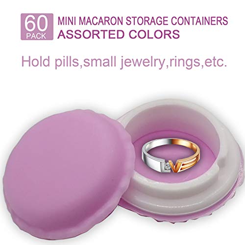 RONYOUNG 30PCS Mini Macaron Jewelry and Pill Storage Box Containers Macaron Mini Storage Case Jewelry Box Case Container Earring Travel Organizer (Pack of 3) Approx. 1.57''x1.57''x0.78'' (Pack of 3)